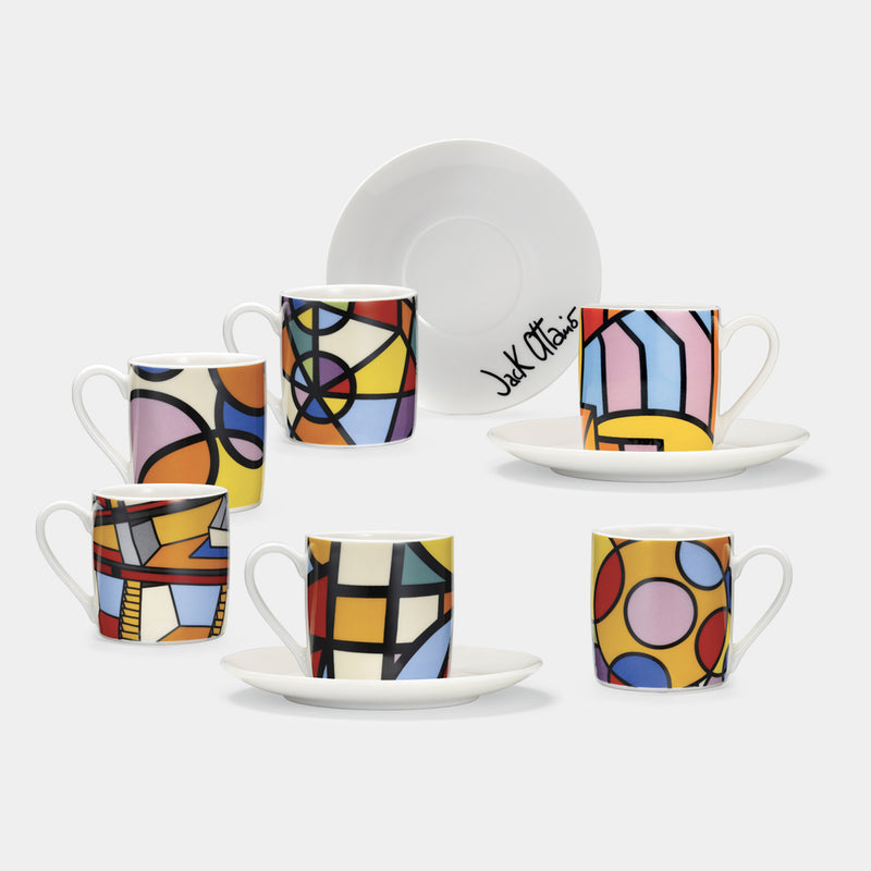 Set 6 tazze caffè con piattino